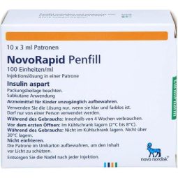 NovoRapid Penfill (Insulin) 300IU - 10x3ml